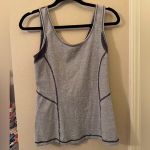 Lululemon Athletica Stripped Gray Tank Top